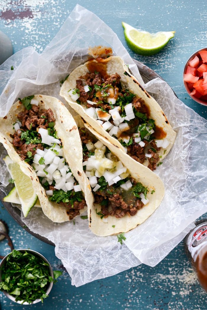 Easy Beef Street Tacos l SimplyScratch.com #beef #steak #streettaco #taco #tacotuesday #corntaco