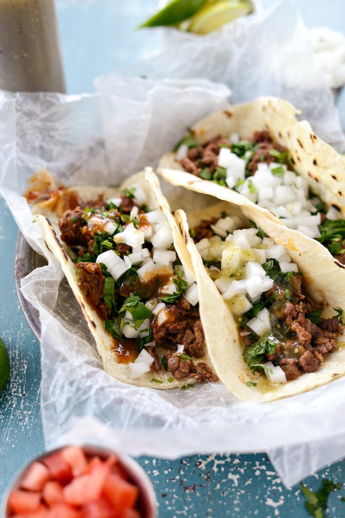 Easy Beef Street Tacos l SimplyScratch.com #beef #steak #streettaco #taco #tacotuesday #corntaco
