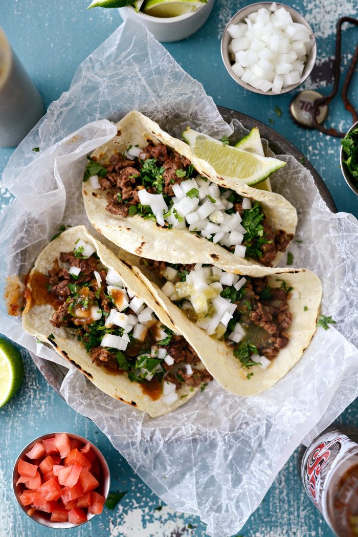 Easy Beef Street Tacos l SimplyScratch.com #beef #steak #streettaco #taco #tacotuesday #corntaco