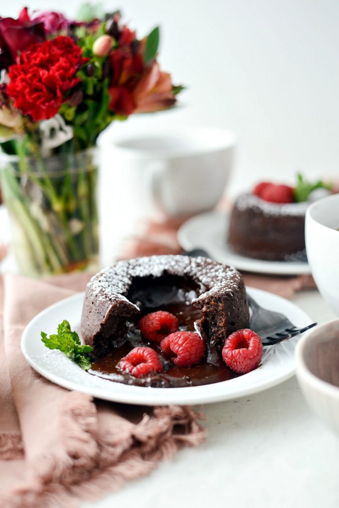 Molten Chocolate Lava Cakes For Two l SimplyScratch.com #valentinesday #chocolate #cake #lavacake #baking #fortwo #dessert