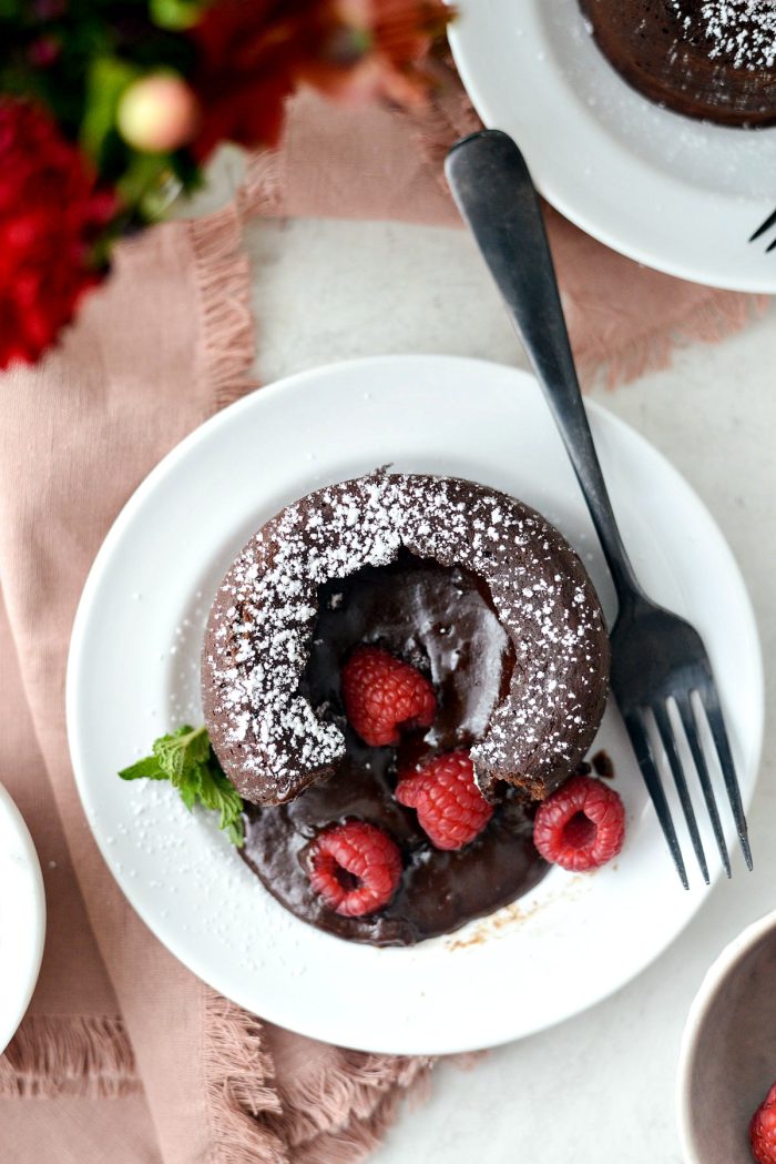 Molten Chocolate Lava Cakes For Two l SimplyScratch.com #valentinesday #chocolate #cake #lavacake #baking #fortwo #dessert