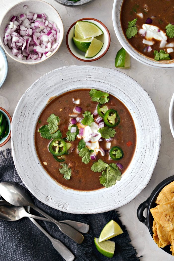 Vegetarian Black Bean Soup l SimplyScratch.com #vegetarian #healthy #blackbean #soup #light #beansoup #homemade #fromscratch