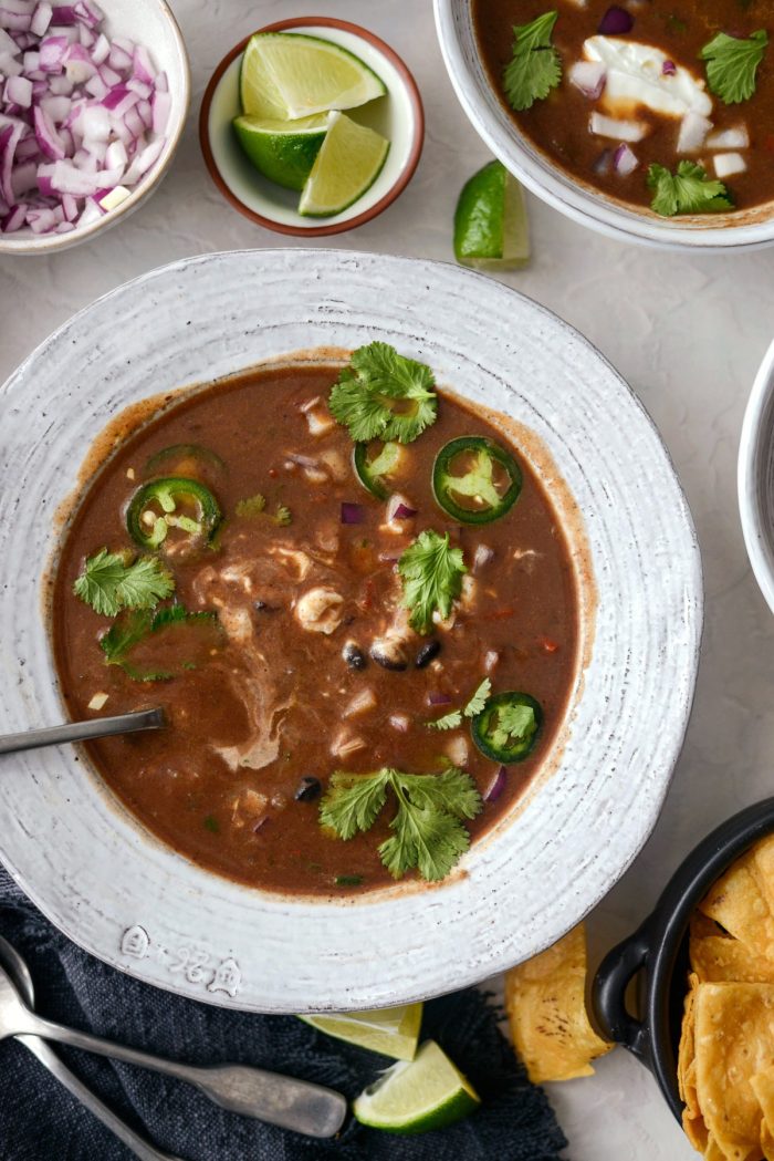 Vegetarian Black Bean Soup l SimplyScratch.com #vegetarian #healthy #blackbean #soup #light #beansoup #homemade #fromscratch