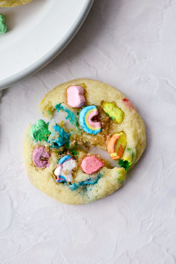 Lucky Charms Cookies l SimplyScratch.com #luckycharms #cookies #stpatricksday #recipe #treat #schoolparty #baking