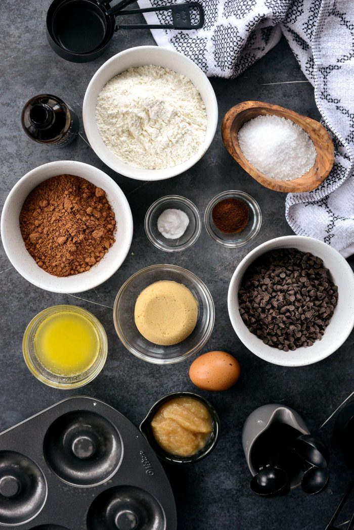 top down photo of doughnut ingredients