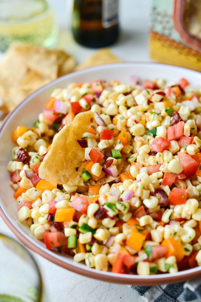 Smoky Chipotle Corn Salsa l SimplyScratch.com #chipotle #corn #salsa #appetizer #snack 