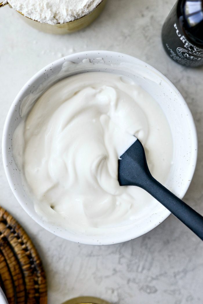 vanilla yogurt stirred