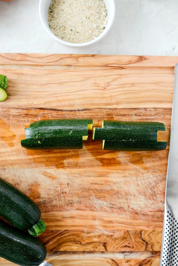 zucchini cut into 1/2 inch planks