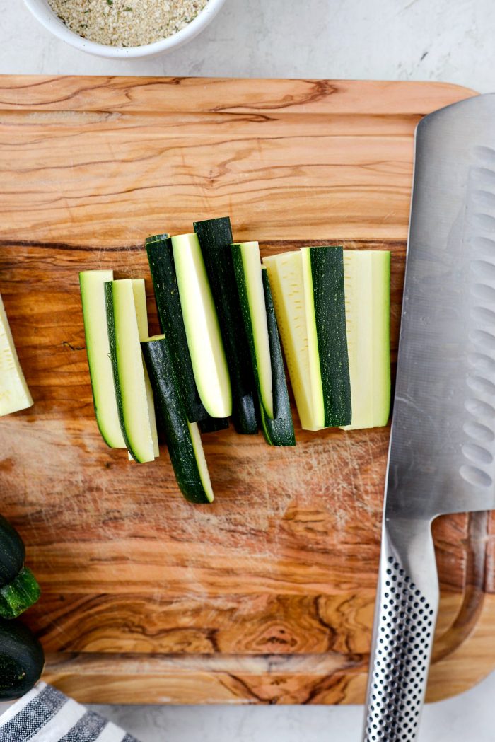 zucchini cut into sticks or "fries"