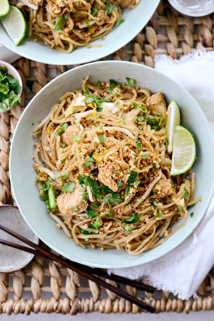 Easy Chicken Pad Thai l SimplyScratch.com #homemade #padthai #chicken #noodles #stirfry #easy #dinner #recipe