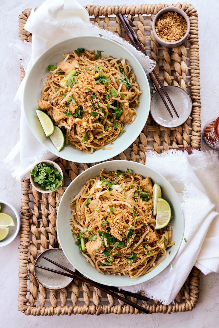 Easy Chicken Pad Thai l SimplyScratch.com #homemade #padthai #chicken #noodles #stirfry #easy #dinner #recipe