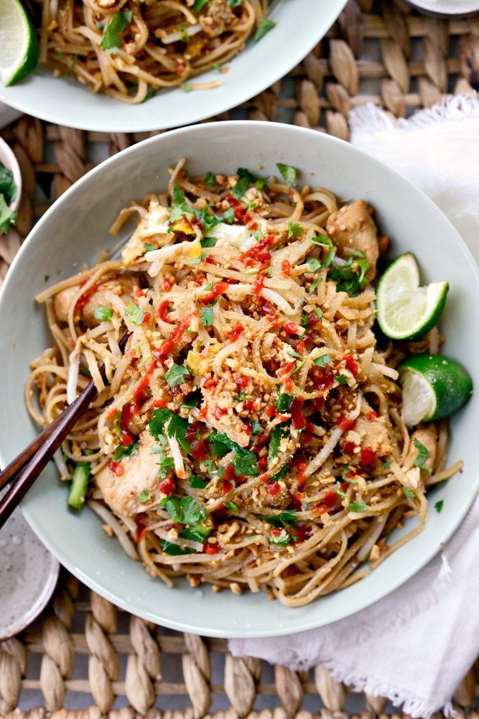 Easy Chicken Pad Thai l SimplyScratch.com #homemade #padthai #chicken #noodles #stirfry #easy #dinner #recipe