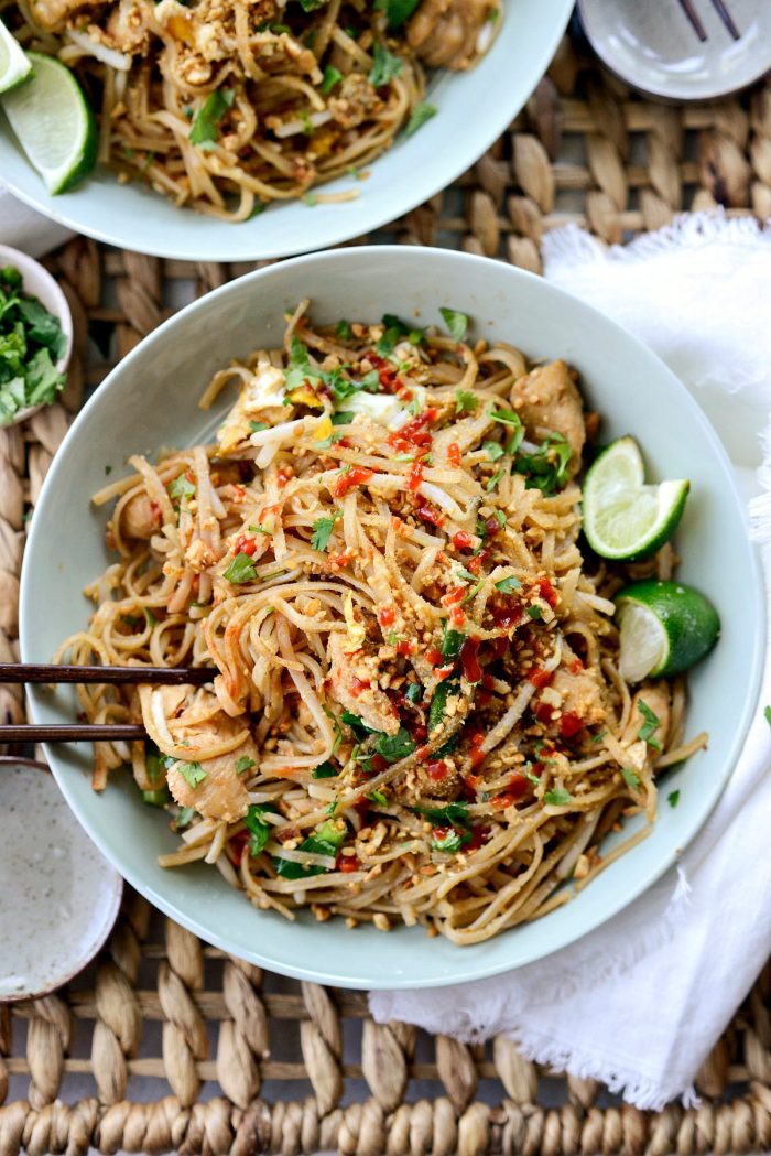 Easy Chicken Pad Thai l SimplyScratch.com #homemade #padthai #chicken #noodles #stirfry #easy #dinner #recipe