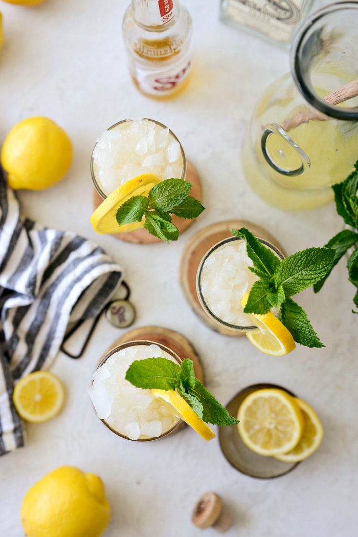 top down of three lemon shandy refreshers