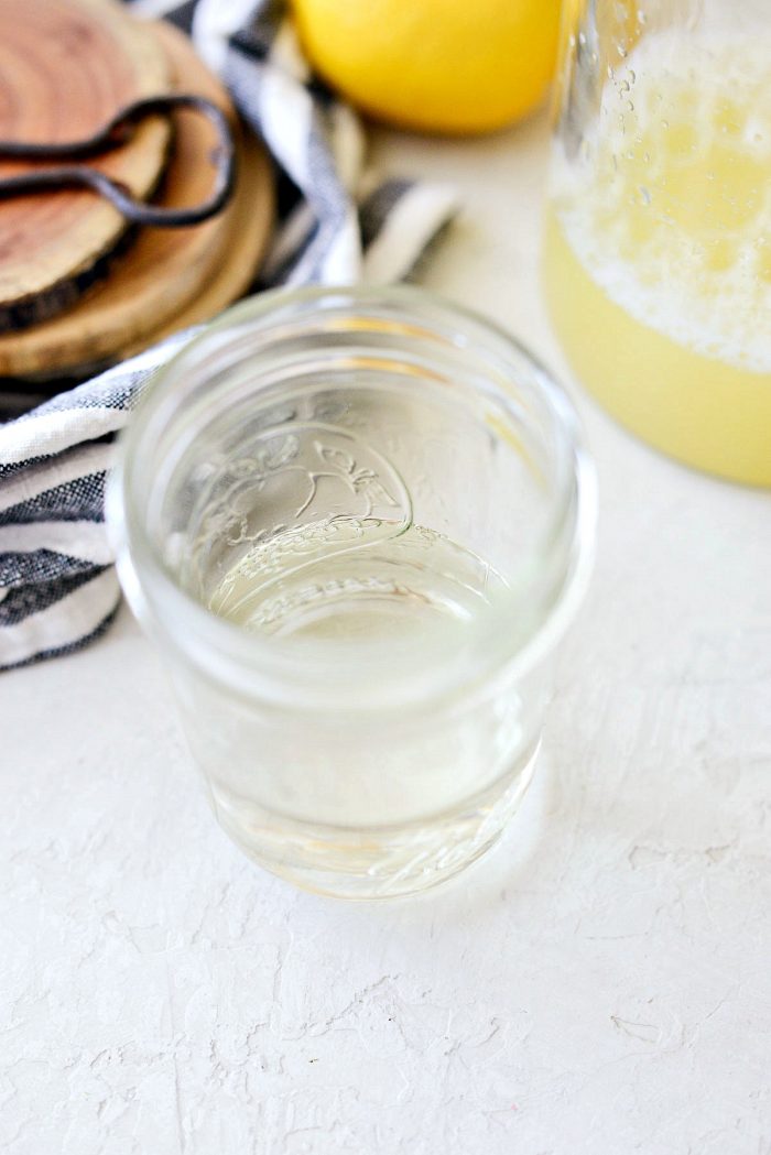 simple syrup in glass jar