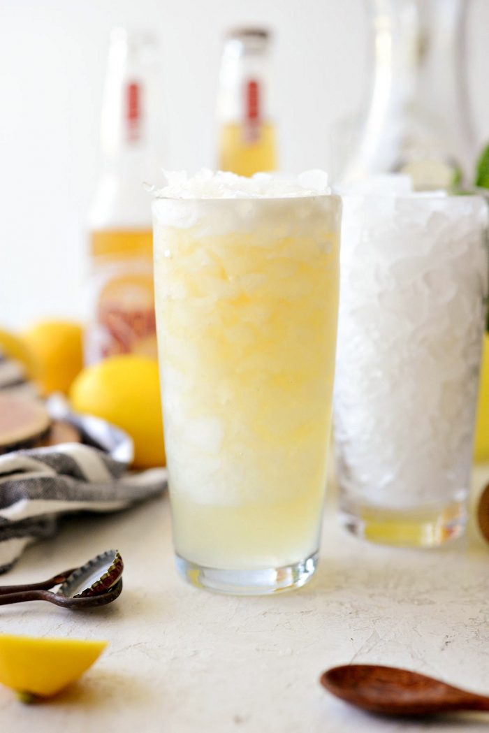 glass of lemon shandy refresher