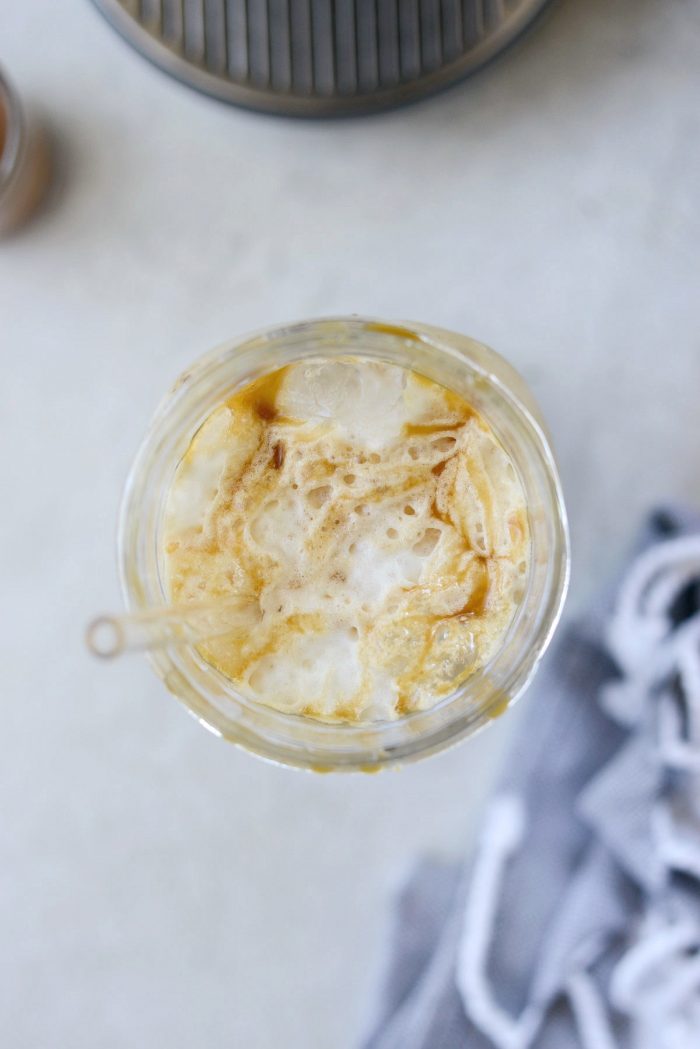 top of Iced Caramel Vanilla Latte.