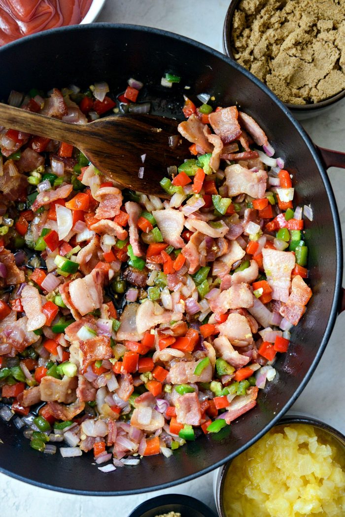 sauteed veggies in skillet