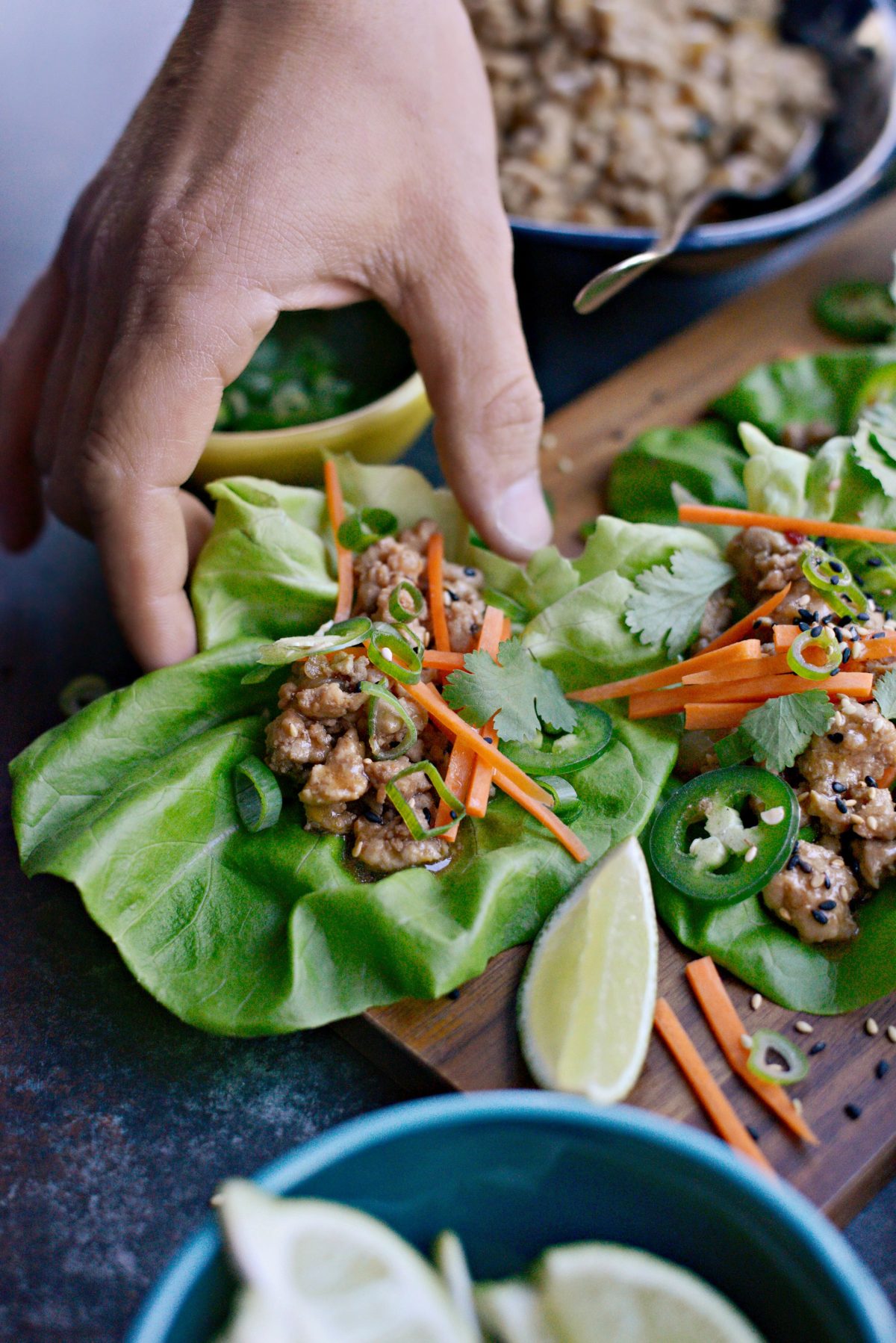 Saucy Pork Lettuce Wraps