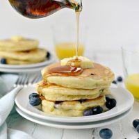 Lemon Blueberry Pancakes l SimplyScratch.com