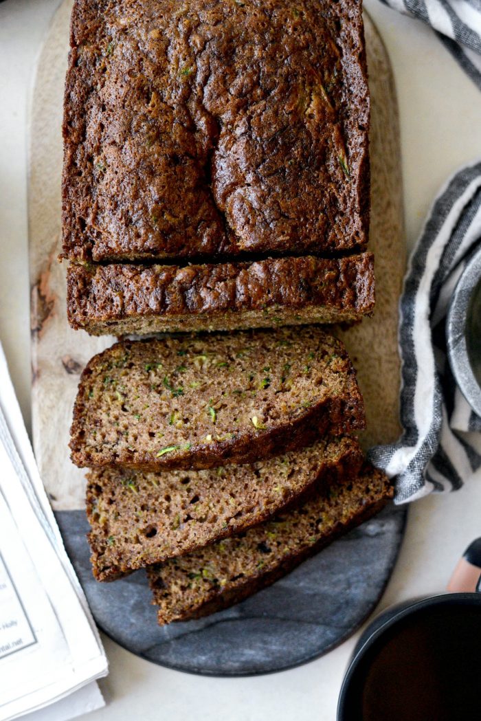 Olive Oil Zucchini Bread l SimplyScratch.com