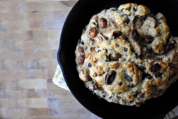 Golden Raisin and Currant Irish Brown Bread (Wheaten Bread)