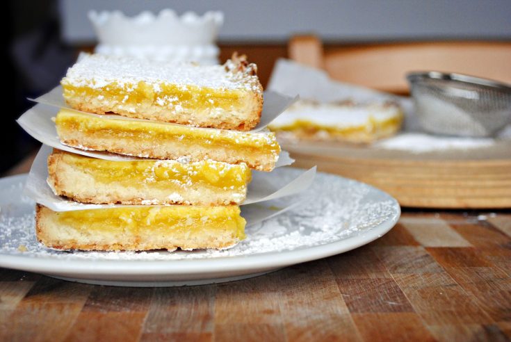 Lemongrass Squares with Coconut Shortbread Crust