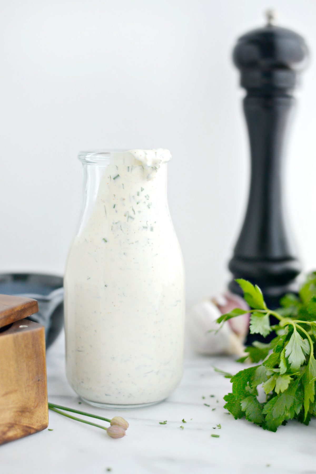 Buttermilk Ranch Dressing in glass bottle