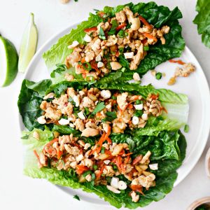 Ginger Cashew Turkey Lettuce Wraps