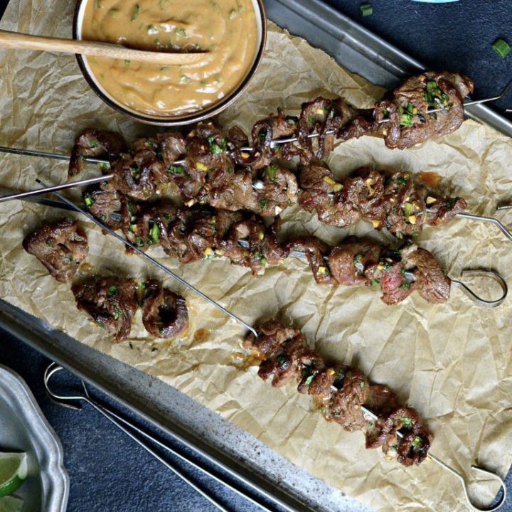 Beef Satay with Peanut Dipping Sauce Simply Scratch