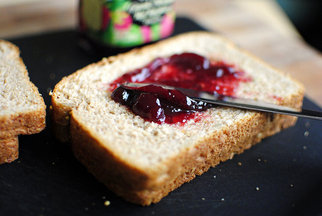 spread raspberry preserve