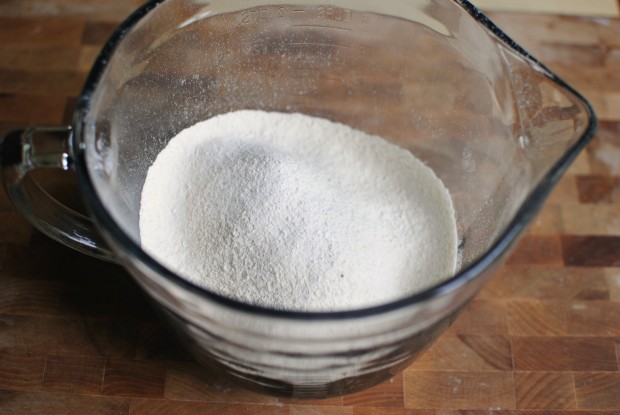 sifted dry ingredients in bowl