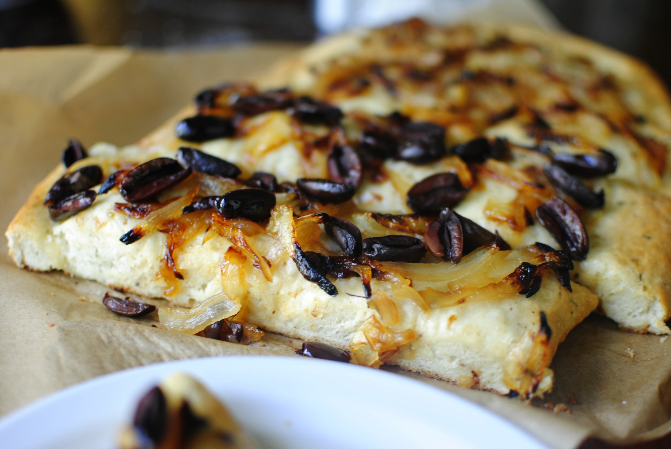 Herbed Focaccia with Caramelized Onions and Olives Simply Scratch