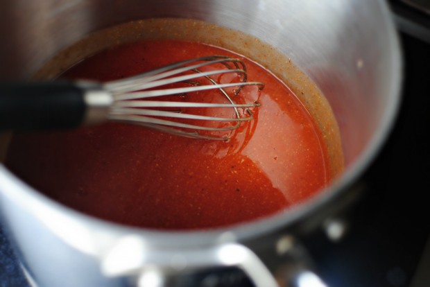 wisk and heat on the stove.