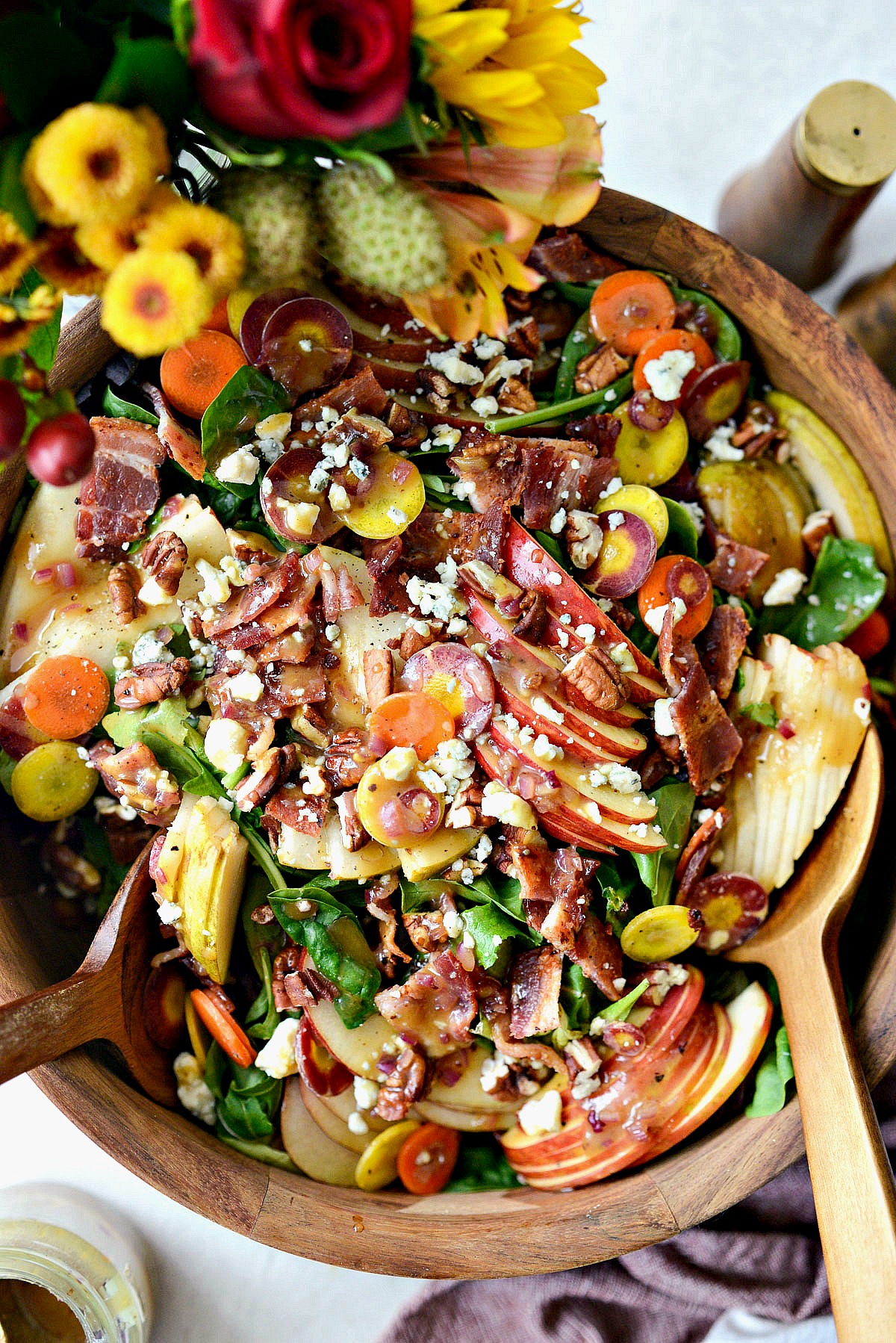 Fall Harvest Salad with Warm Maple Bacon Vinaigrette Simply Scratch