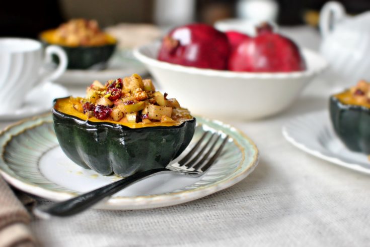 Fruit and Nut Stuffed Acorn Squash