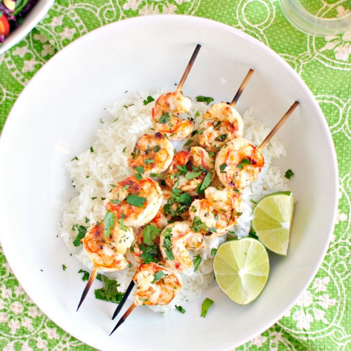 Grilled Garlic Lime Shrimp Skewers Simply Scratch