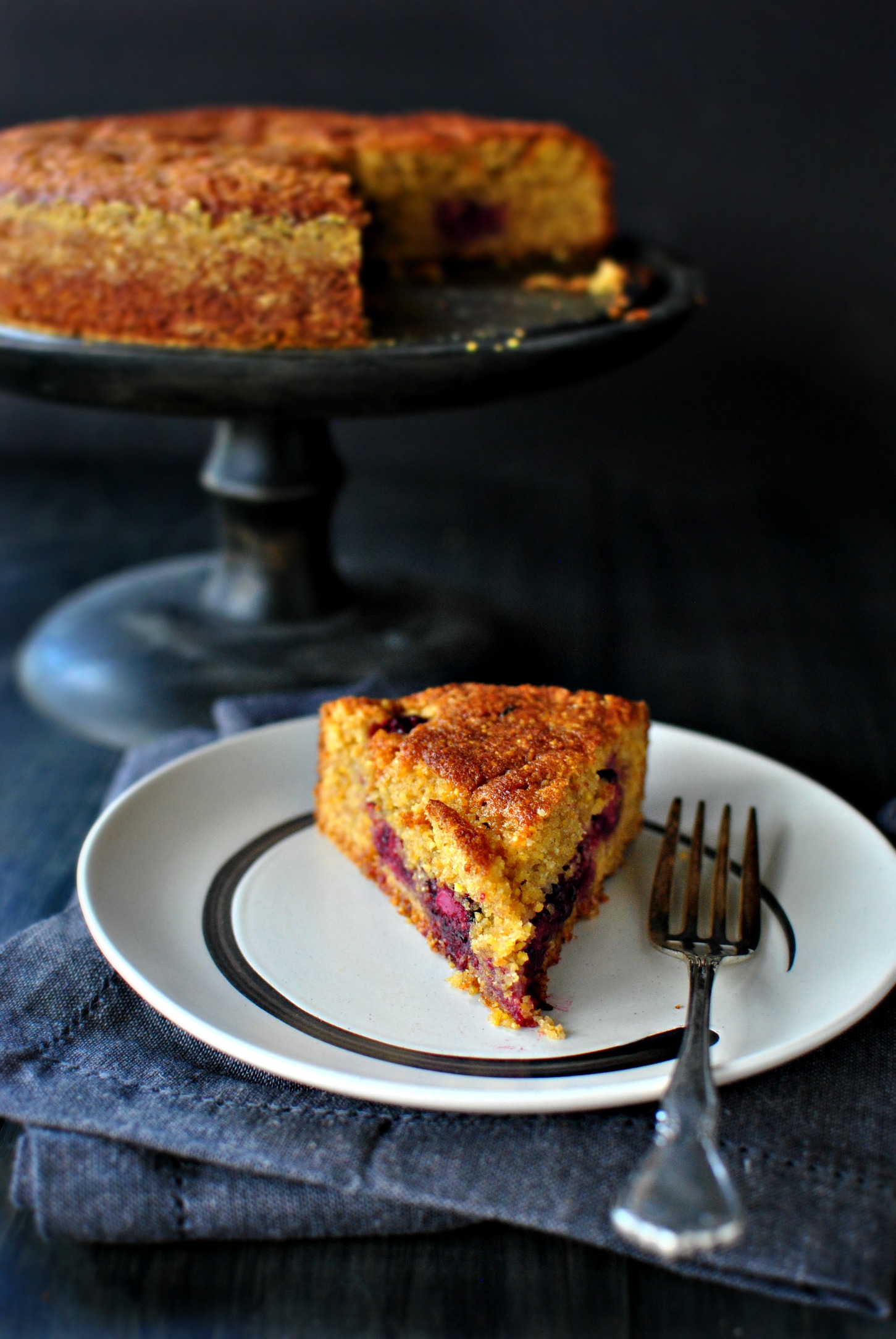 Honey Butter Blackberry Lemon Polenta Cake Simply Scratch