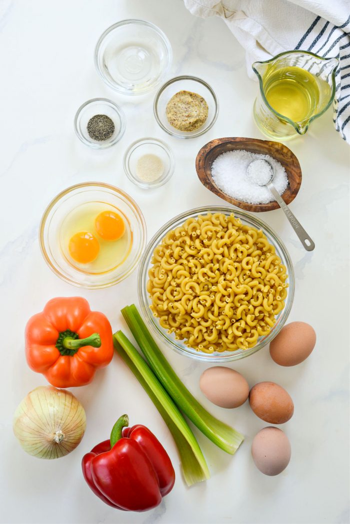 Classic Macaroni Salad ingredients