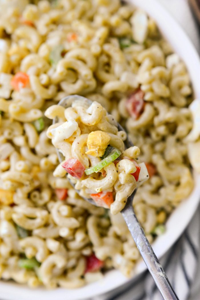 spoonful of Classic Macaroni Salad