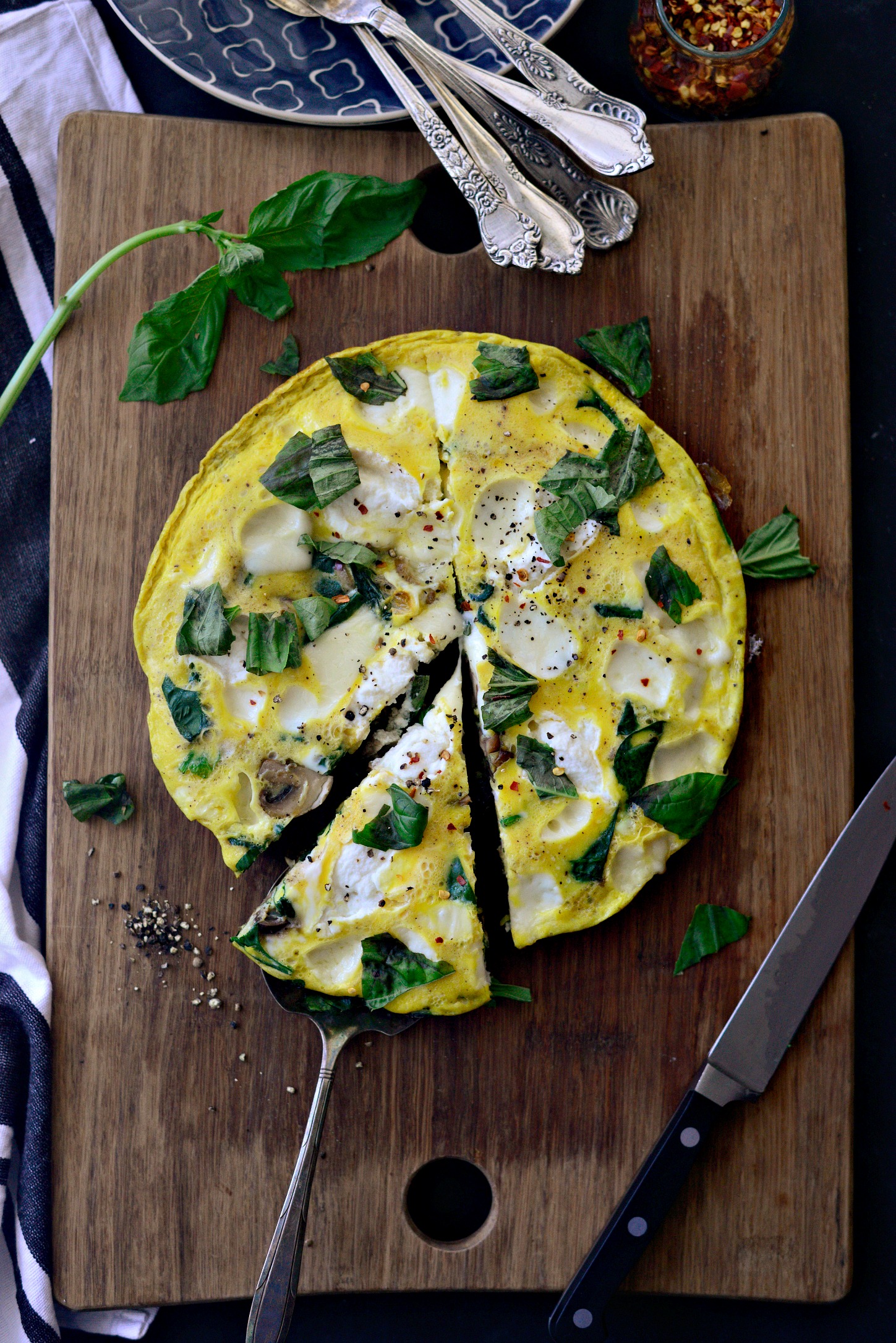 Spinach Mushroom Ricotta Frittata Simply Scratch