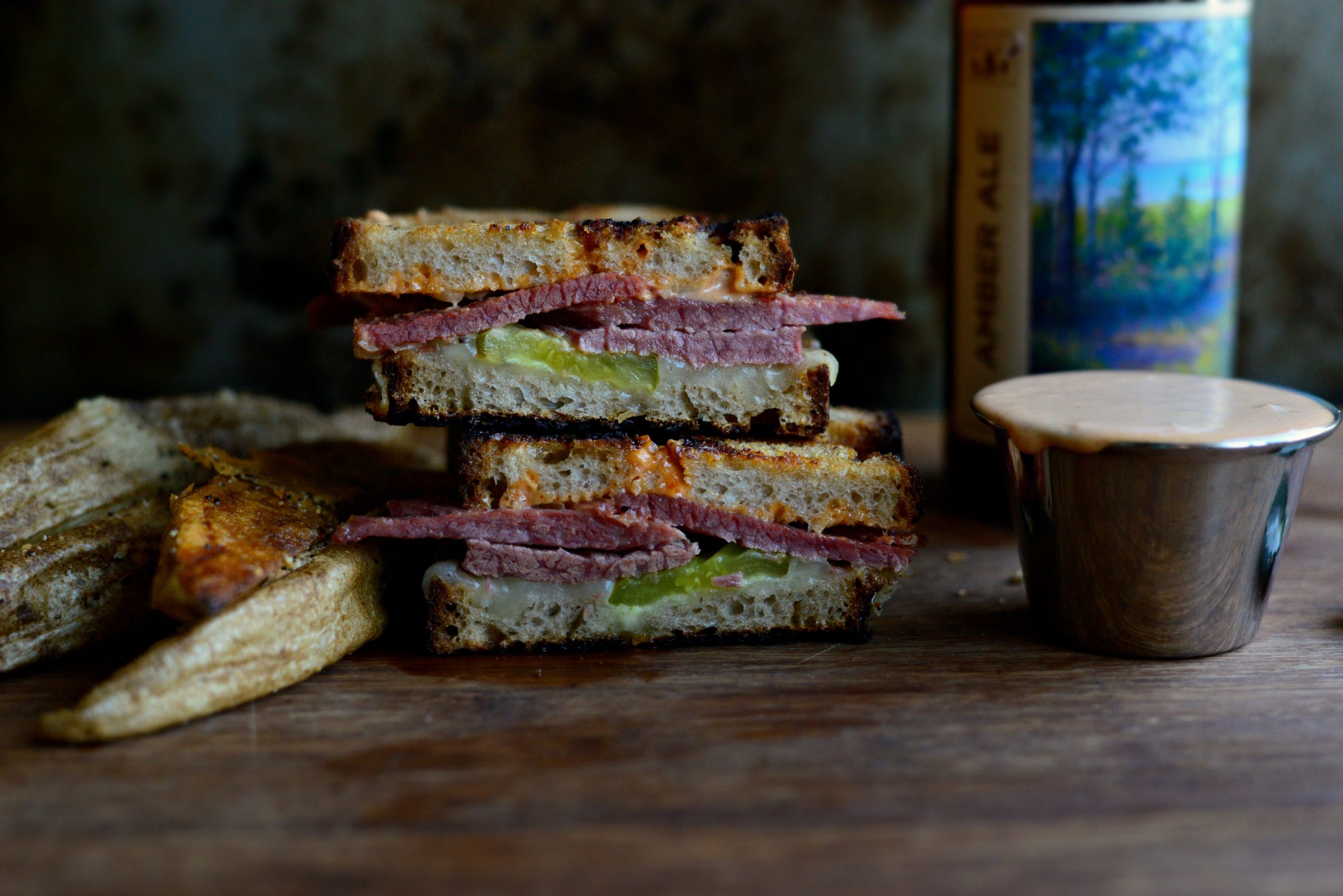Corned Beef Sandwich with Swiss on Rye Simply Scratch