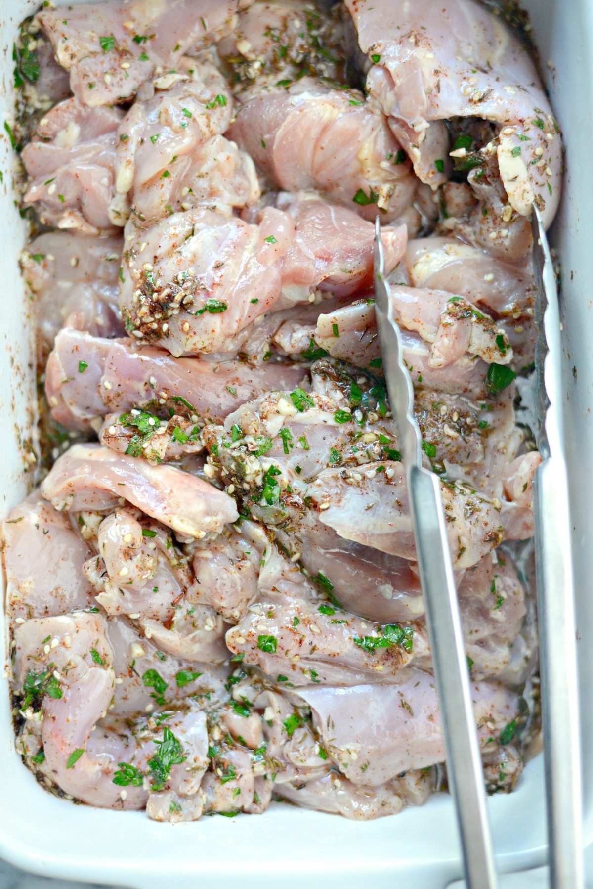 Grilled Za'atar Chicken Thighs l SimplyScratch.com 