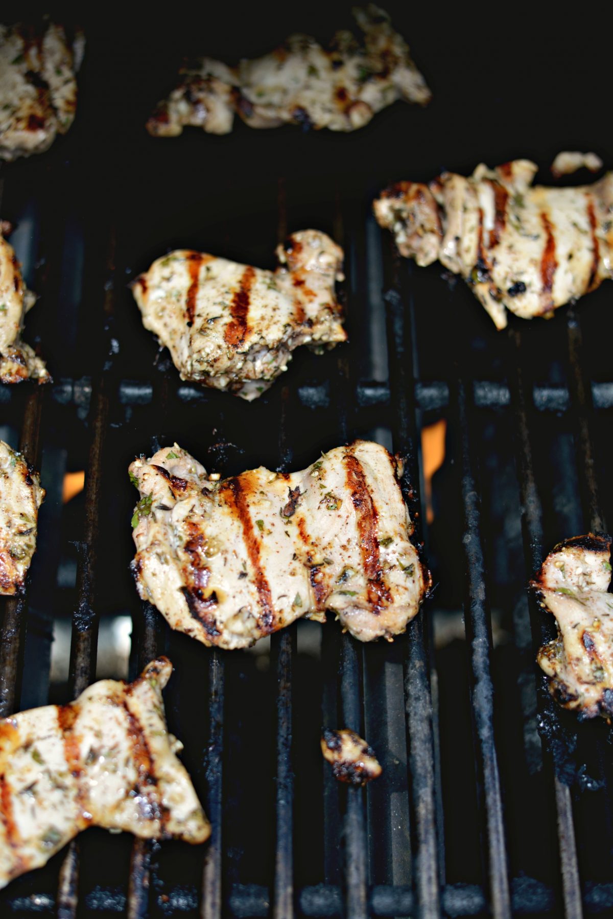 Grilled Za'atar Chicken Thighs l SimplyScratch.com 