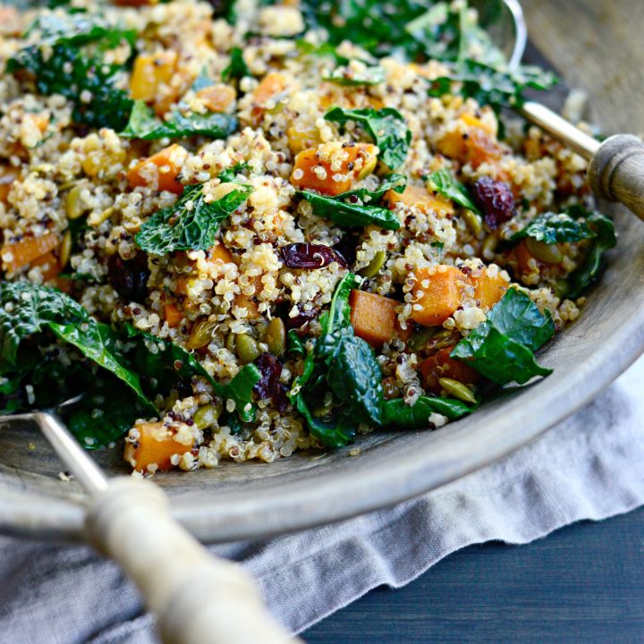 Butternut Squash Quinoa Salad with Kale and Cider Dijon Dressing-image