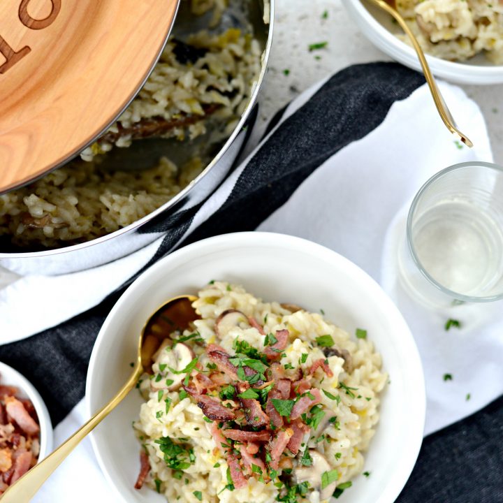 Bacon Mushroom Risotto Simply Scratch