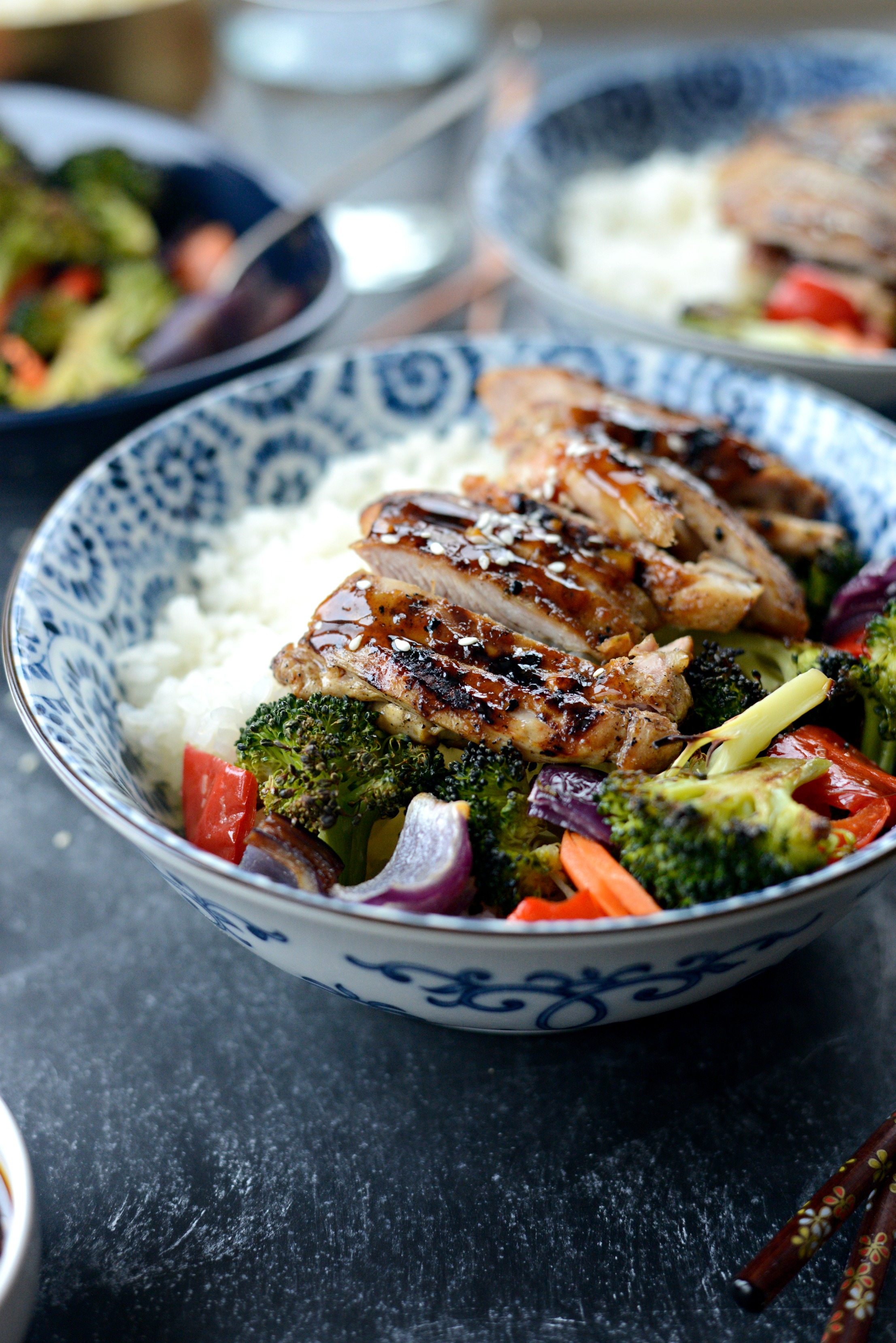 Grilled Teriyaki Chicken Rice Bowls Simply Scratch