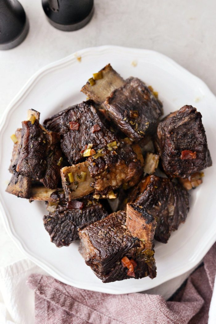 plate of braised short ribs