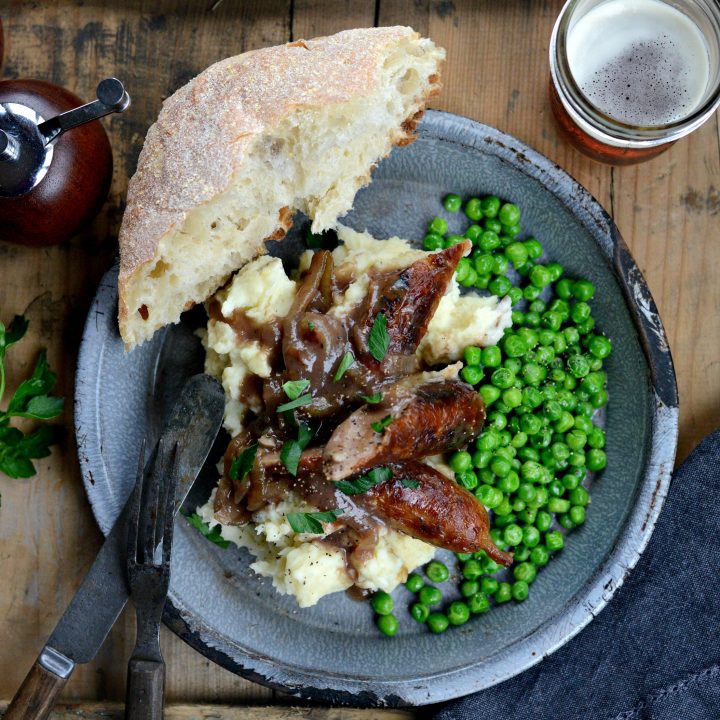 Irish Bangers and Mash with Caramelized Onion Gravy-image