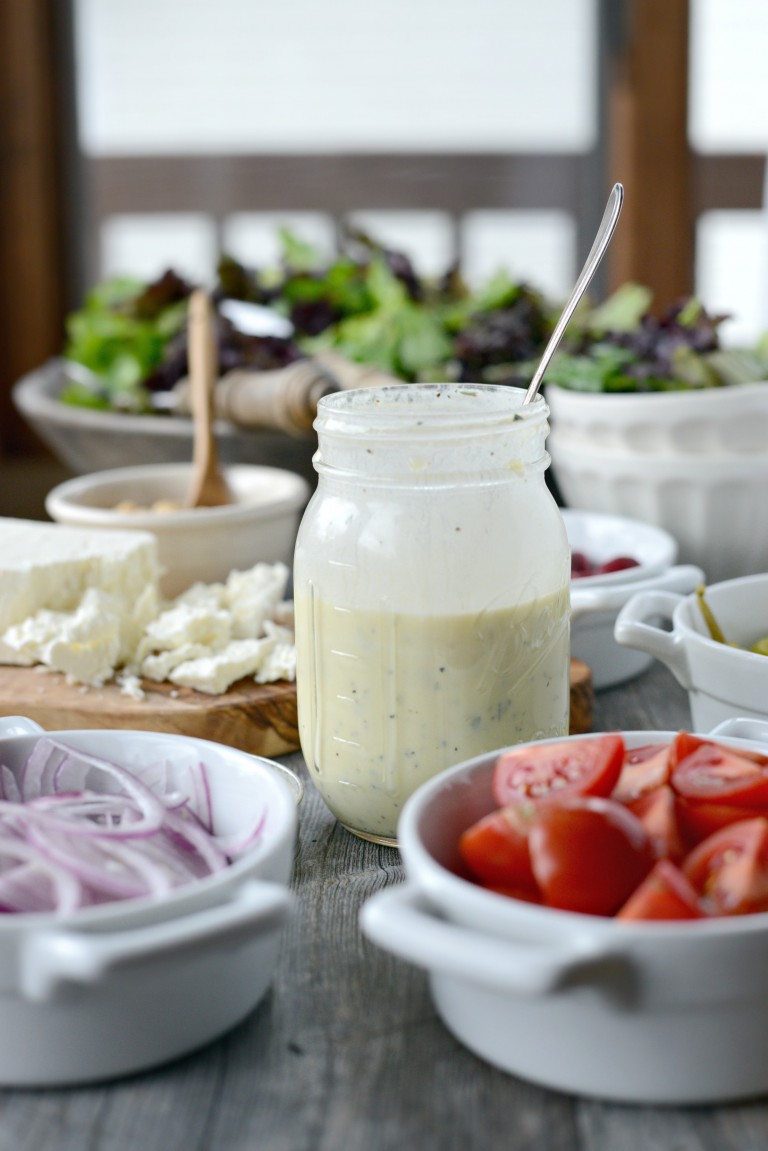 The Best Grilled Chicken Greek Salad with Creamy Greek Dressing